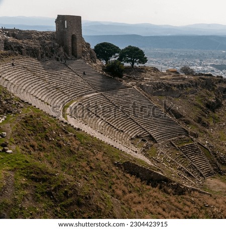 Pergamon  ancient city pictures, temples, columns, theatre and etc. 