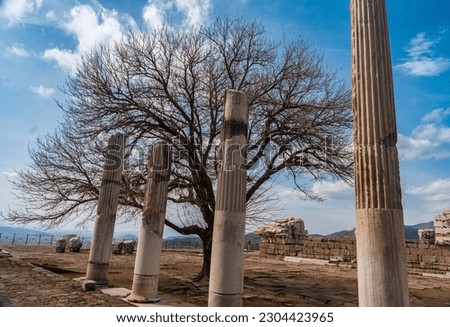 Pergamon  ancient city pictures, temples, columns, theatre and etc. 