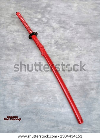 Red izanagi Japanese katana sword