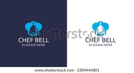 bell sign restaurant logo vector icon illustration