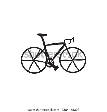 Hand drawn bicycle isolated on white background,vector illustration eps10 