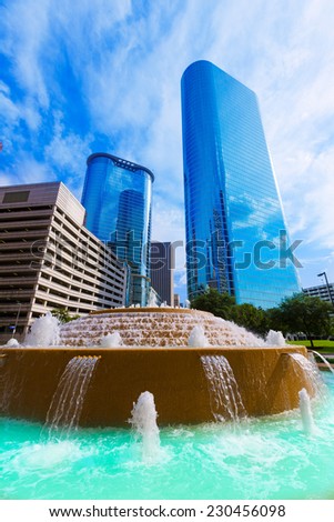 Bob and Vivian Smith fountain in Houston downtown Texas US