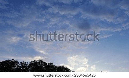 evening sky in summer country
