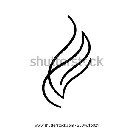 Doodle smoke icon. Water steam symbol. Hand drawn hot vapor. Line air smell symbol. Doodle fire smoke icon. Vector illustration isolated on white background. Royalty-Free Stock Photo #2304616029