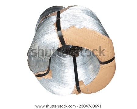 Rolls mesh wire fence in white background