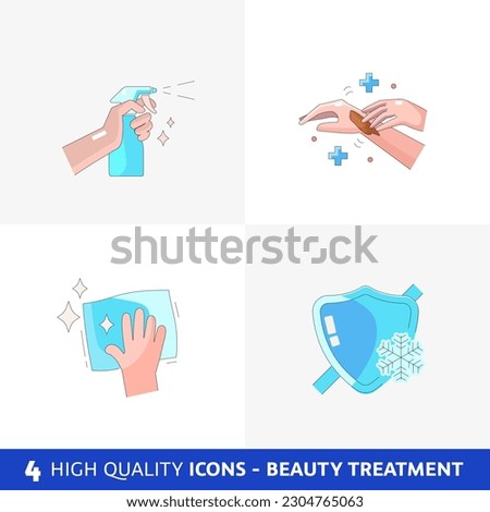 Vector Beauty Treatment Icon Set
