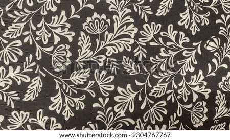 Two-color floral pattern. Design for wallpaper, wrapping paper, background, fabric. Vector seamless pattern with decorative climbing flowers.