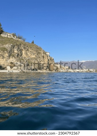 Image of Beautiful Ohrid See. Oldest See in Europe. Landscape images. Blue See. Macedonia.