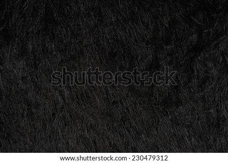 Closeup detail of black carpet texture background.