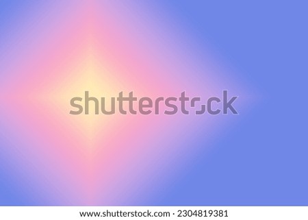 Gradient and blurred background of blue, pink, lilac and yellow tones in the form of rhombus and sparkle. Royalty-Free Stock Photo #2304819381