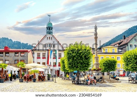 Old city of Immenstadt im Allgaeu, Germany  Royalty-Free Stock Photo #2304854169
