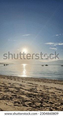 sunrise on the beach light