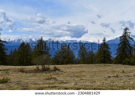 Beautiful landscape with mountains at Salten in Southtyrol