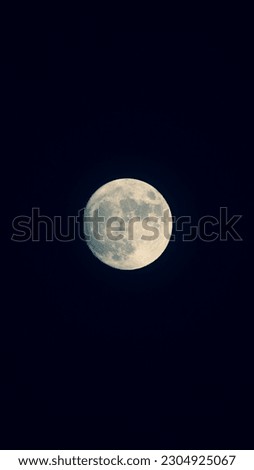 A mesmerizing full moon shining brightly in the night sky, casting a soft glow over the surrounding landscape. The moon's serene beauty illuminates the darkness, creating a sense of wonder and tranqui