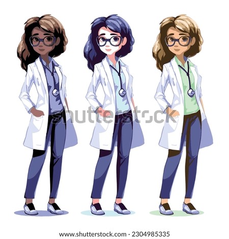 Woman Doctor Vector. Woman Doctor Clip Art. Female Doctor Vector.