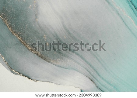 Original artwork photo of marble ink abstract art. High resolution photograph from exemplary original painting. Abstract painting was painted on HQ paper texture to create smooth marbling pattern. Royalty-Free Stock Photo #2304993389