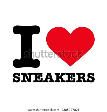 Black Red White I Heart Love Sneakers Shoes Hypebeast NY New York Vector EPS PNG Clip Art No Transparent Background 