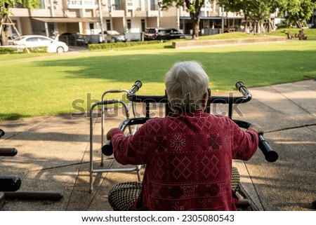 The elderly are exercising in the park as a way to maintain health.