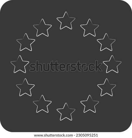 Icon EU Stars. related to Stars symbol. chalk Style. simple design editable. simple vector icons