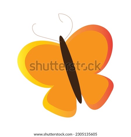 Vector illustration butterfly icon suitable for your design