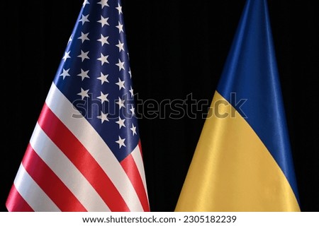 flags of ukraine, united states