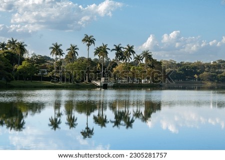 View of Pampulha lagoon in Belo Horizonte, Minas Gerais, Brazil