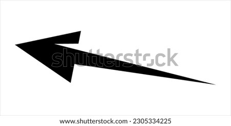 Arrow mark icon. Modern black arrow logo. Vector isolated on white background.
