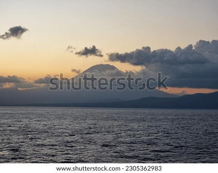 Mount Agung, Bali Island, picture taken from the boat
