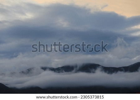 beautiful landscape with clouds and blue sky