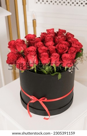 Engagement bouquet of red roses