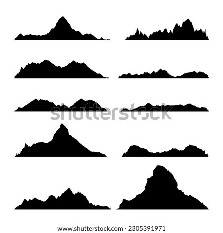 Mountain Silhouette Vector Stock Illustration Mountain Vector 01