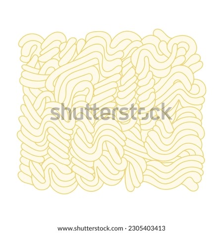 Instant noodles - hand drawn vector illustration isolated in white. Flat color design. Royalty-Free Stock Photo #2305403413