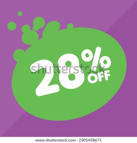28% per center, percentage number in a colored circle, promotion, big sale, colorful background