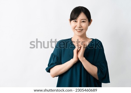 Beauty image of a portrait of a smiling young woman