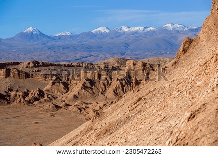 Atacama Desert, San Pedro de Atacama, Antofagasta, Chile on May 02, 2023. Moon Valley. Royalty-Free Stock Photo #2305472263