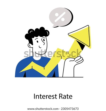 A flat illustration of interest rate 