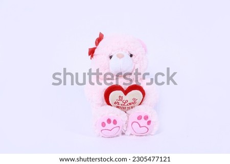 cute bear dolls in the white background