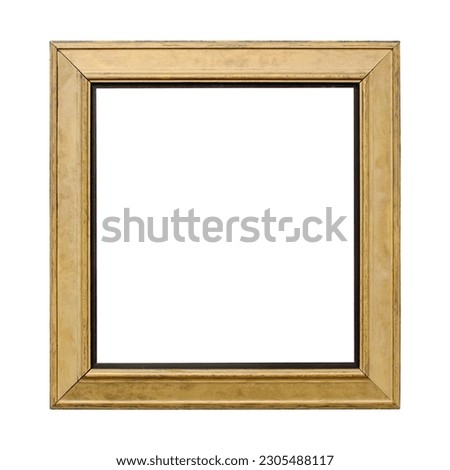 Gold modern photo frame square border shine mate simple metallic texture