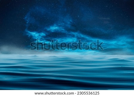 Marine reflections, the atmosphere of the blue sea and the enchanting sky 