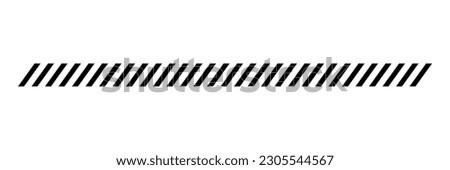 Slash line border. Diagonal parallel lines divider strip. Tilt strip geometric abstract border. Slash divider. Vector illustration isolated on white background. Royalty-Free Stock Photo #2305544567