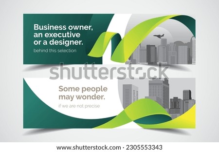 Set of modern design - Vector web banners design background or header templates, horizontal advertising business banner. Royalty-Free Stock Photo #2305553343