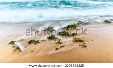 a walk along the golden beach of the Mediterranean Sea in the south of Israe