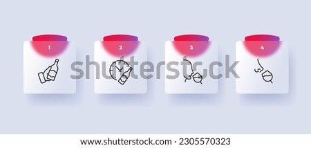 Wine consumption. Appreciation, socializing, cultural tradition, taste, aromas, pairing with food. Wine. Glassmorphism style. Vector line icon for Business and Advertising Royalty-Free Stock Photo #2305570323