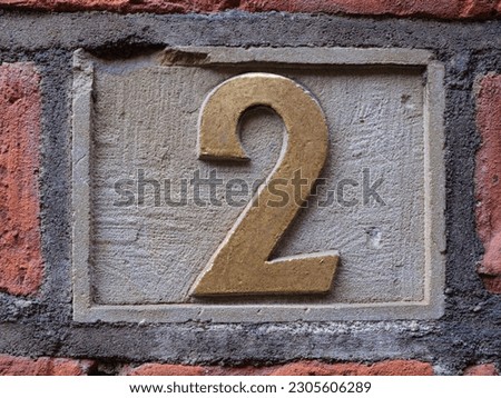 Number digit 2 for birthday or anniversary