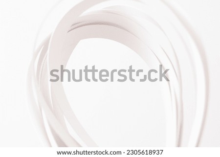 Abstract white background with 3d circle white stripes