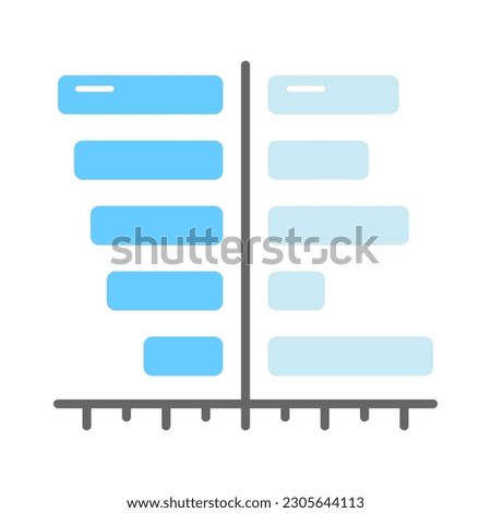 Bar graph icon in trendy style isolated on white background, premium vector