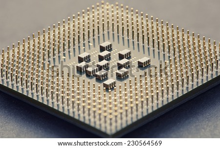 Shallow depth of field ,Close up computer processor