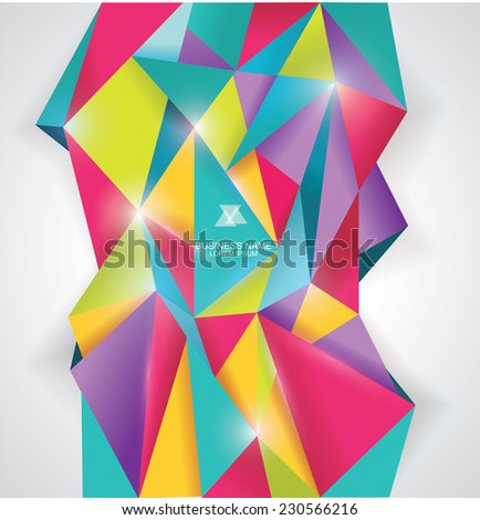 Abstract geometrical background, polygonal design