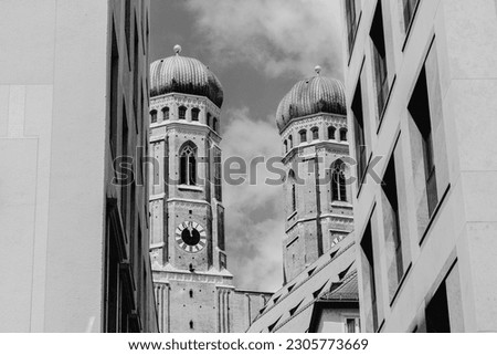 Munich Cathedral, towers of the famous Frauenkirche cathedral