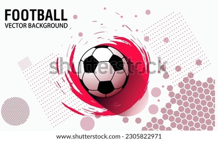 Football or soccer abstract background, suitable for your project designs, vector illustration football cup, ball graphic design on a blue background with spots